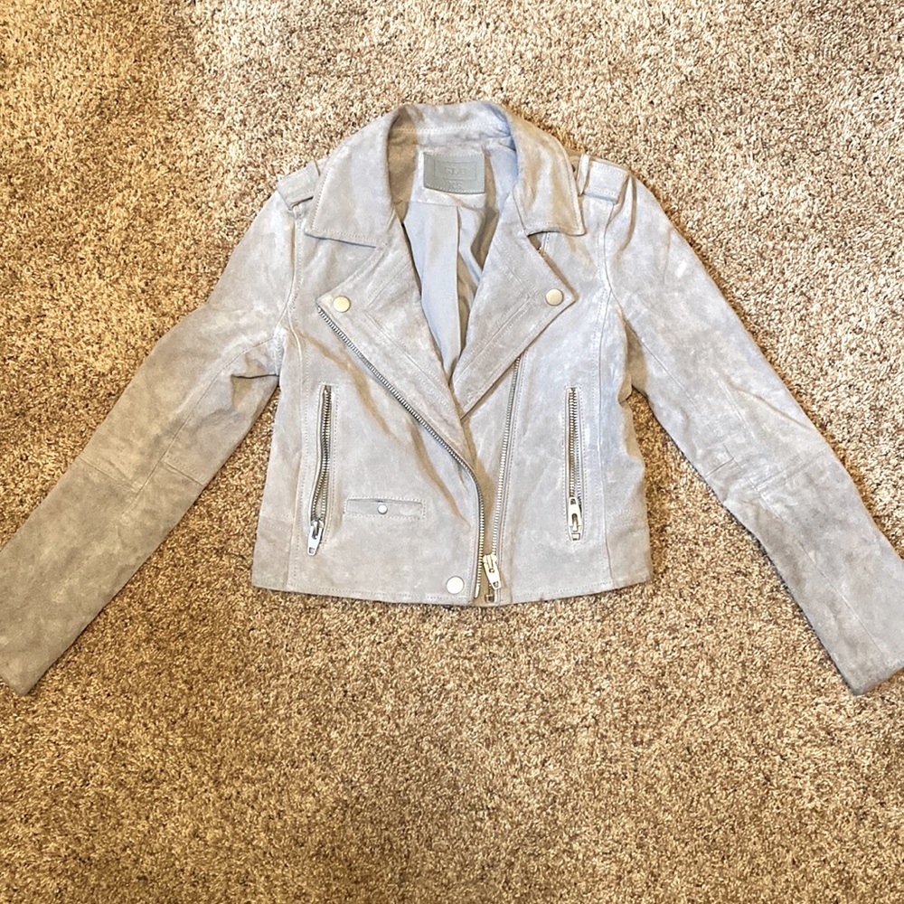 Never worn gray suede jacket